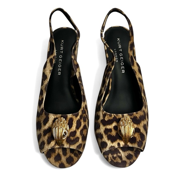 Kurt Geiger London Leopard Slingback Platform Wedge Sandals Women’s 9 Maximalist - Picture 4 of 13